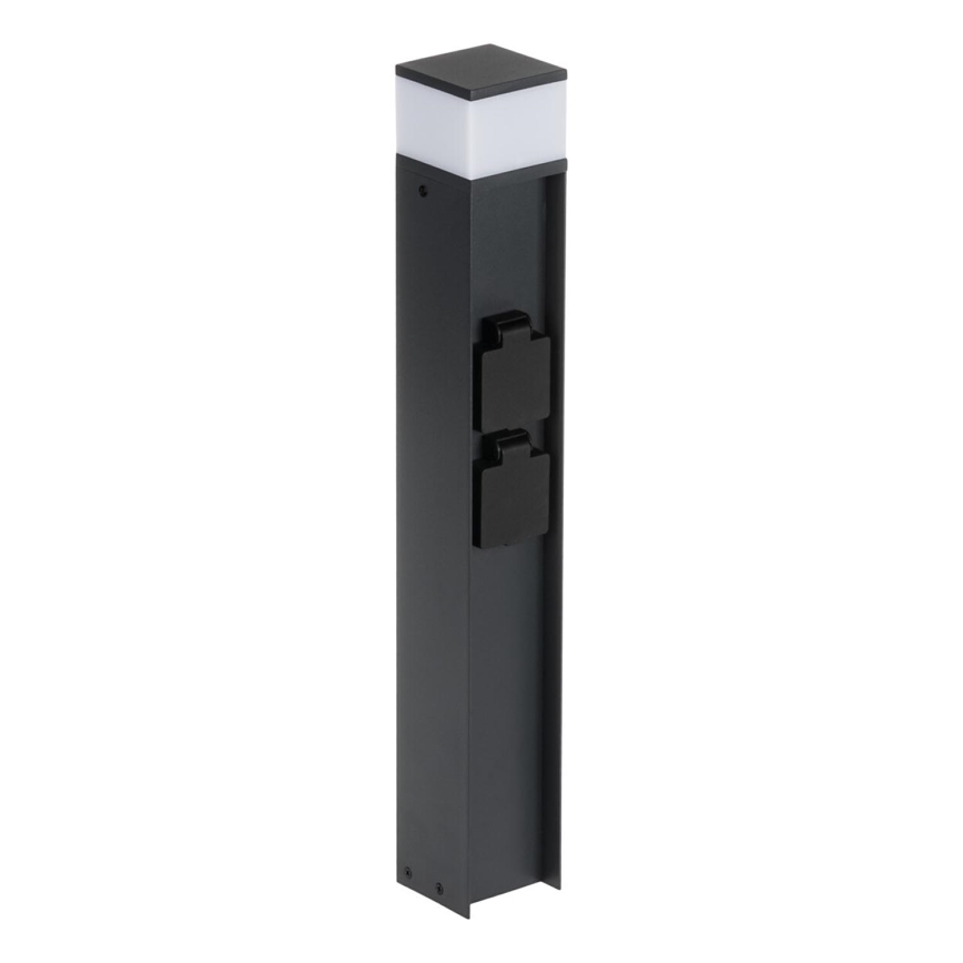 Venkovní lampa se 2 zásuvkami DASTEN 1xG9/11W/230V 50 cm IP44 antracit