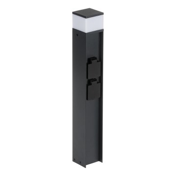 Venkovní lampa se 2 zásuvkami DASTEN 1xG9/11W/230V 50 cm IP44 černá