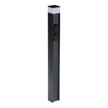 Venkovní lampa se 2 zásuvkami DASTEN 1xG9/11W/230V 80 cm IP44 černá