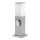 Venkovní lampa se 2 zásuvkami SCHUKO 1xE27/20W/230V matný chrom IP44