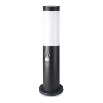 Venkovní lampa se senzorem 1xE27/60W/230V IP44 45cm černá
