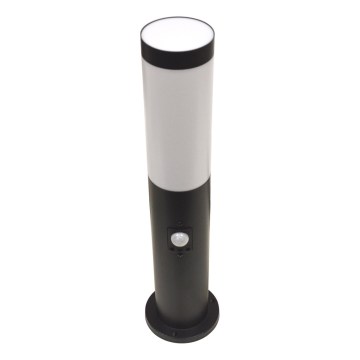 Venkovní lampa se senzorem LOPPA 1xE27/60W/230V 45 cm IP44 černá