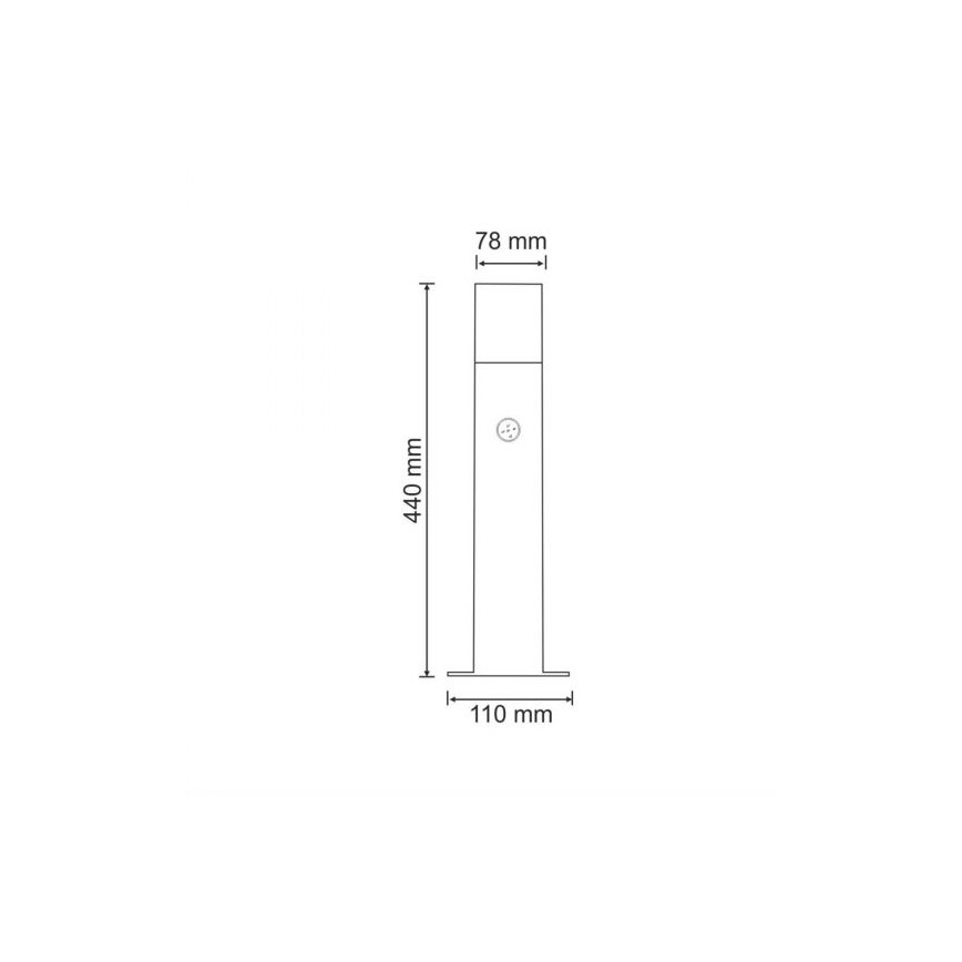 Venkovní lampa se senzorem NEW YORK 1xE27/12W/230V IP44 44 cm antracit