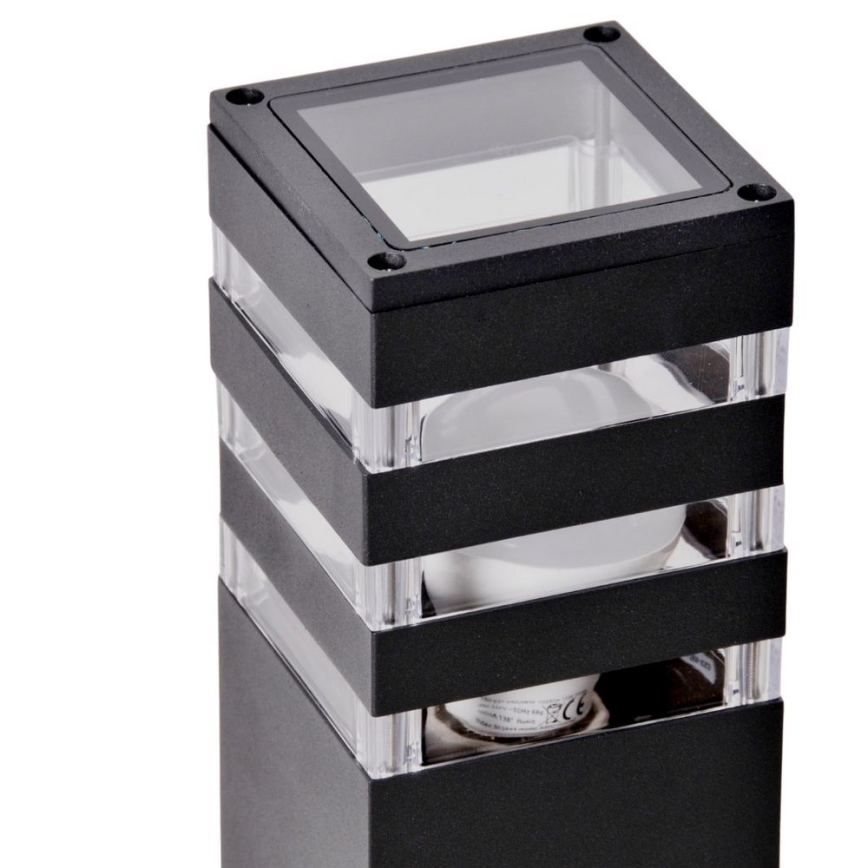 Venkovní lampa se senzorem TEKSAS 1xE27/12W/230V IP44 44 cm antracit