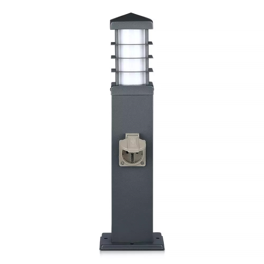 Venkovní lampa se zásuvkami SCHUKO 1xE27/13W/230V IP44
