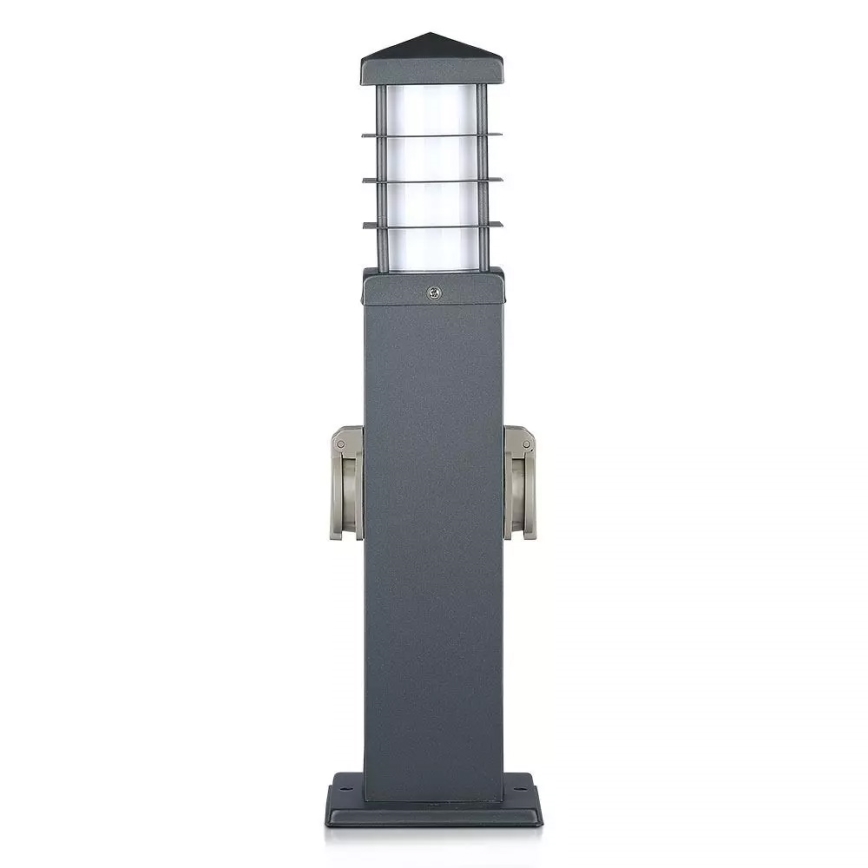 Venkovní lampa se zásuvkami SCHUKO 1xE27/13W/230V IP44