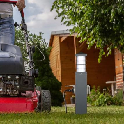 Venkovní lampa se zásuvkami SCHUKO 1xE27/13W/230V IP44