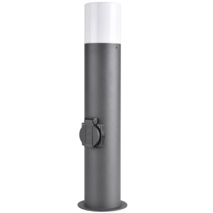Venkovní lampa se zásuvkou DALLAS 1xE27/12W/230V IP44 antracit