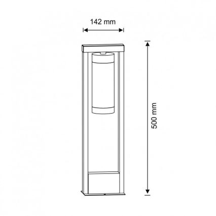 Venkovní lampa SPECTRA 1xE27/10W/230V IP44 50 cm