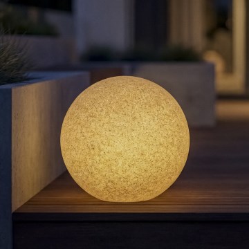 Venkovní lampa STONO 1xE27/15W/230V pr. 20 cm IP65 béžová
