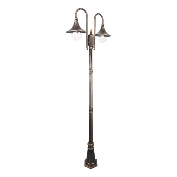 Venkovní lampa TALEZ 2xE27/15W/230V IP44 bronz patina