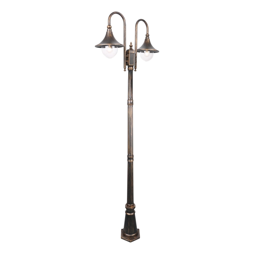 Venkovní lampa TALEZ 2xE27/15W/230V IP44 bronz patina