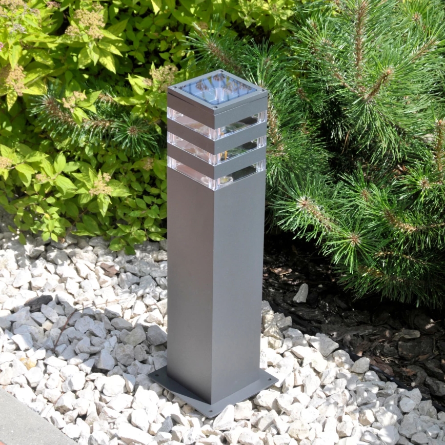 Venkovní lampa TEKSAS 1xE27/12W/230V IP44 44 cm grafit