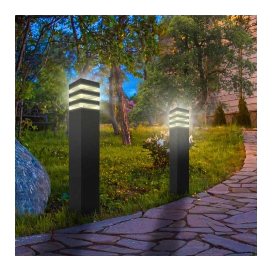 Venkovní lampa TEKSAS 1xE27/12W/230V IP44 44 cm grafit
