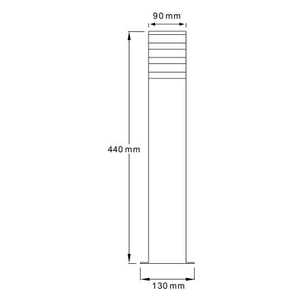 Venkovní lampa TEKSAS 1xE27/12W/230V IP44 44 cm grafit