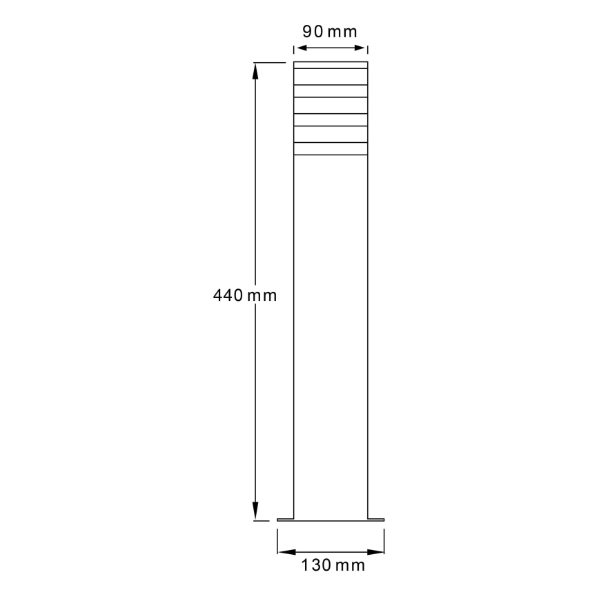 Venkovní lampa TEKSAS 1xE27/12W/230V IP44 44 cm grafit
