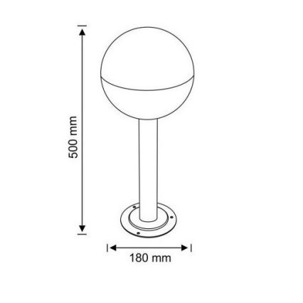 Venkovní lampa ULSA 1xE27/12W/230V IP44 50 cm