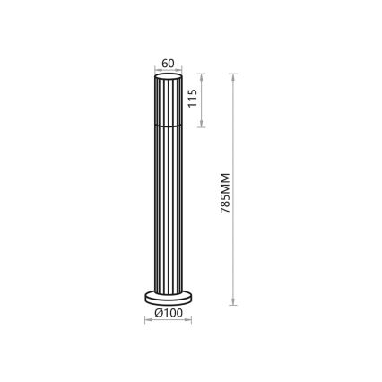 Venkovní lampa VERTICAL 1xGU10/8W/230V IP44 černá