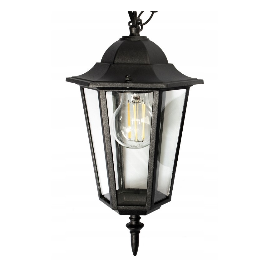 Venkovní lustr 1xE27/20W/230V IP43 černá