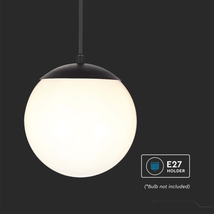 Venkovní lustr na lanku 1xE27/60W/230V IP44 černá