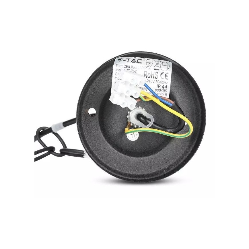 Venkovní lustr na řetězu 1xE27/40W/230V IP44 černá