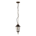 Venkovní lustr na řetězu ARRAIA 1xE27/15W/230V IP44 bronz patina