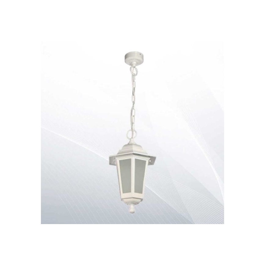 Venkovní lustr na řetězu GARDEN 1xE27/60W/230V IP44 bílá