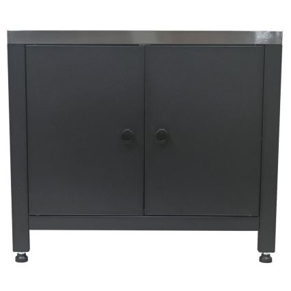 Venkovní modul skříňka pod gril 80x47x69 cm černá/nerez