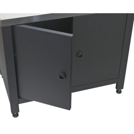Venkovní modul skříňka pod gril 80x47x69 cm černá/nerez