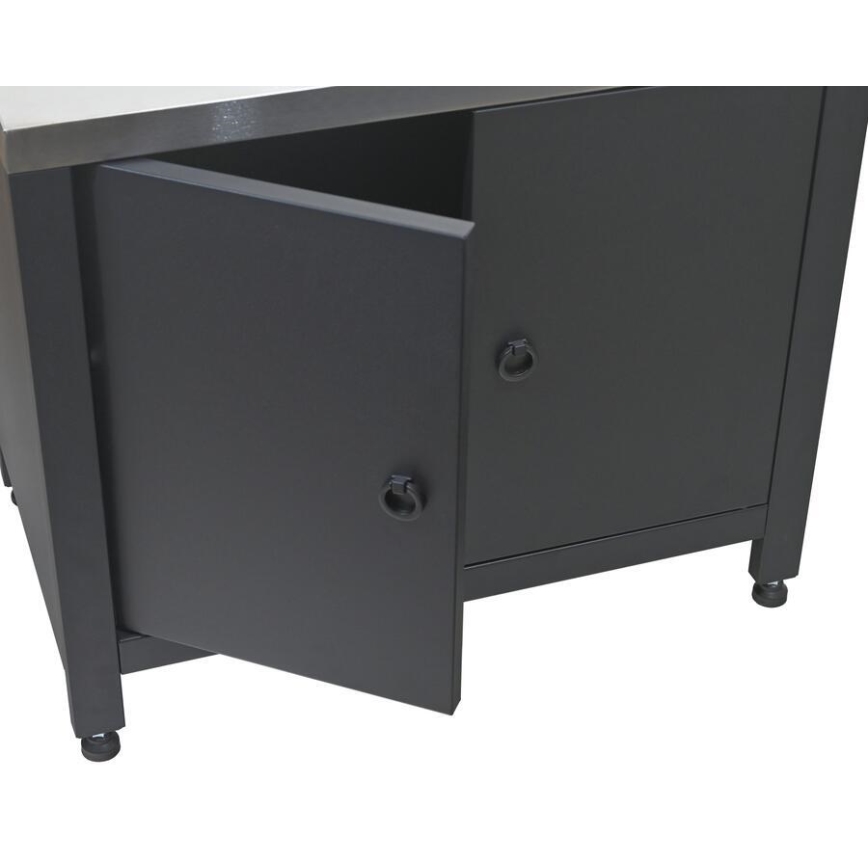 Venkovní modul skříňka pod gril 80x47x69 cm černá/nerez