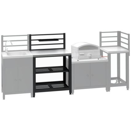 Venkovní modul stůl 80x47x123 cm černá/nerez