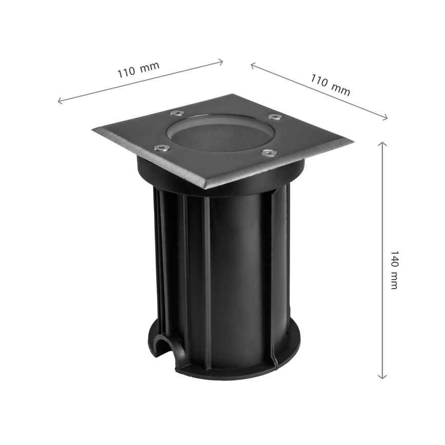 Venkovní nájezdové svítidlo LUKKA CONNECT 1xGU10/4W/230V IP67 matný chrom hranatý