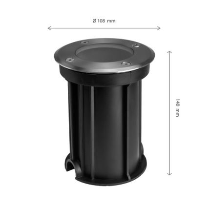 Venkovní nájezdové svítidlo LUKKA CONNECT 1xGU10/4W/230V IP67 matný chrom kulatý