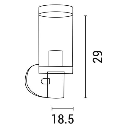 Venkovní nástěnná lampa 1xE27/15W/230V IP44 černá