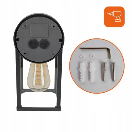 Venkovní nástěnná lampa 1xE27/25W/230V IP54 černá