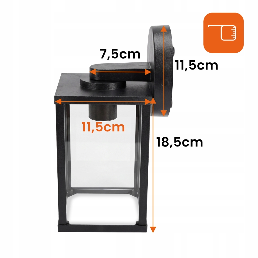 Venkovní nástěnná lampa 1xE27/25W/230V IP54 černá