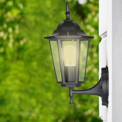 Venkovní nástěnná lampa 1xE27/40W/230V IP44 černá