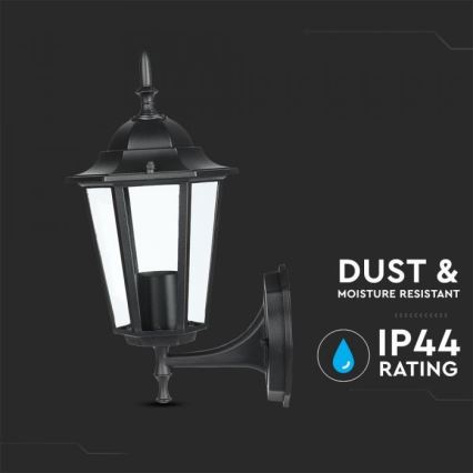 Venkovní nástěnná lampa 1xE27/40W/230V IP44 černá