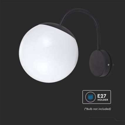 Venkovní nástěnná lampa 1xE27/60W/230V IP44 černá