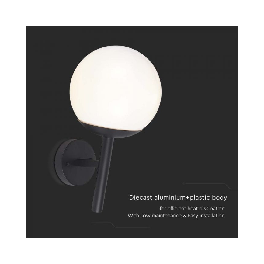 Venkovní nástěnná lampa 1xE27/60W/230V IP44 černá