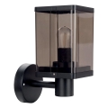 Venkovní nástěnná lampa 1xE27/60W/230V IP44 černá/kouřová hnědá