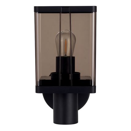 Venkovní nástěnná lampa 1xE27/60W/230V IP44 černá/kouřová hnědá