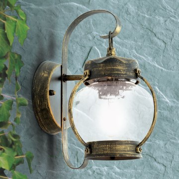 Venkovní nástěnná lampa TAVERNA 1xE27/60W/230V IP23 bronz/patina