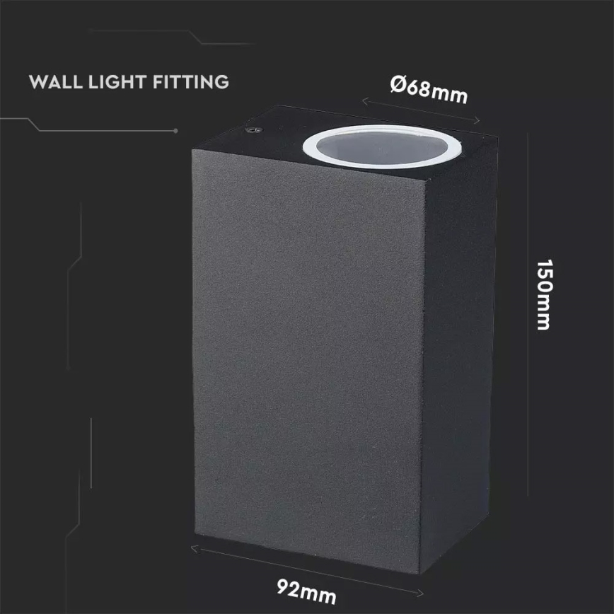 Venkovní nástěnné svítidlo 2xGU10/20W/230V IP44