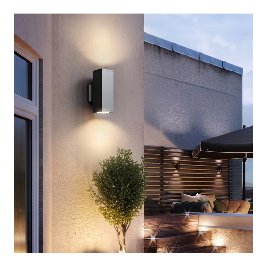 Venkovní nástěnné svítidlo 2xGU10/35W/230V IP54 černá