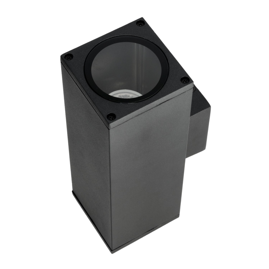 Venkovní nástěnné svítidlo 2xGU10/35W/230V IP54 hranatý černá