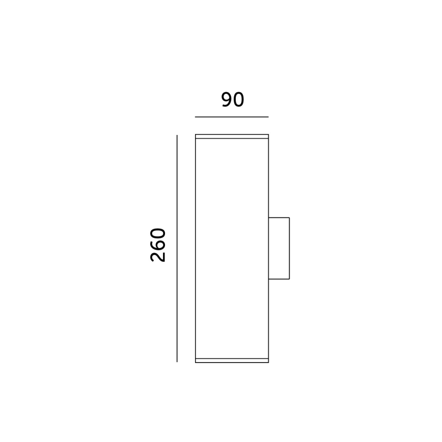Venkovní nástěnné svítidlo 2xGU10/35W/230V IP54 hranatý černá