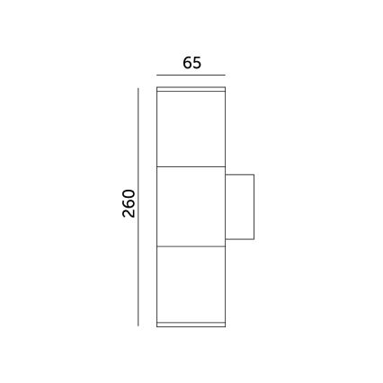 Venkovní nástěnné svítidlo 2xGU10/35W/230V IP54 kulatý černá