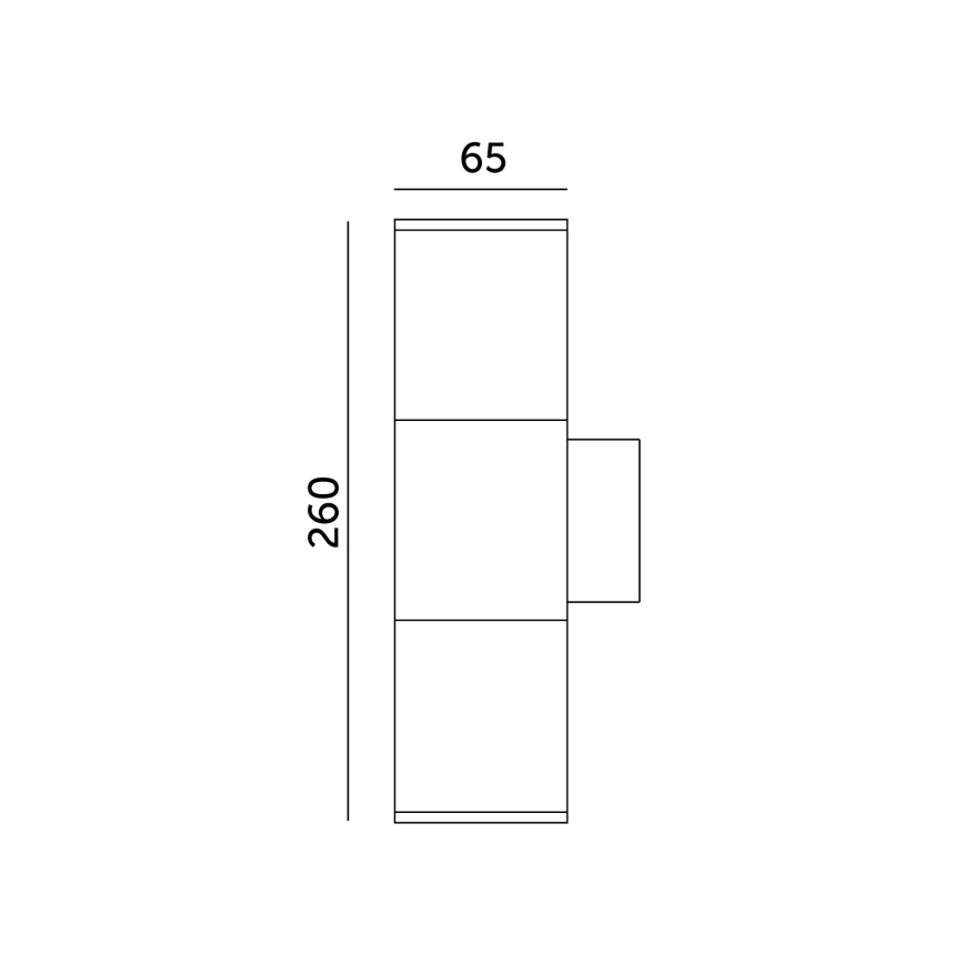 Venkovní nástěnné svítidlo 2xGU10/35W/230V IP54 kulatý černá