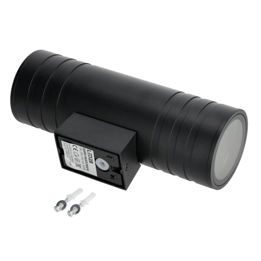 Venkovní nástěnné svítidlo 2xGU10/35W/230V IP54 kulatý černá